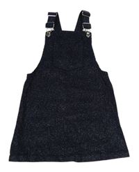 Tmavomodré třpytivé manšestrové šaty Denim Co.