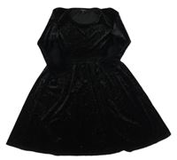 Černé třpytivé sametové šaty Candy Couture 