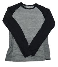 Sivo-čierne funkčné tričko Pocopiano