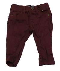 Vínové plátěné kalhoty Denim Co.