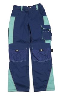 Tmavomodro-modré outdoorové kalhoty 