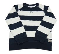 Tmavomodro-bílé pruhované mikinotriko C&A