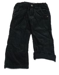 Čierne podšité manšestráky Staccato