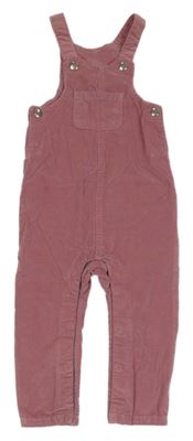 Růžové laclové manšestráky Pocopiano