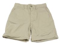 Béžové plátenné chino kraťasy River Island