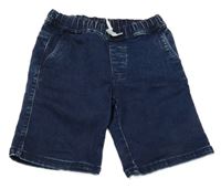 Tmavomodré teplákové riflové kraťasy Y.F.K.