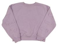 Svetlofialová crop mikina Matalan