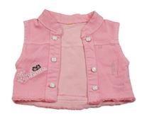 Ružová vesta s kamienkami