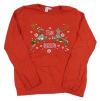 Červená ľahká mikina so sobmi zn. Primark