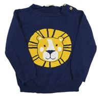 Tmavomodrý sveter s lvem Lupilu