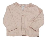 Svetloružový prepínaci sveter s dírkovaným vzorom F&F