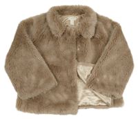 Béžová kožušinová podšitá bunda Monsoon