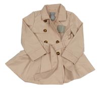 Nové - Světlerůžový šusťákový jarní kabát Tahari