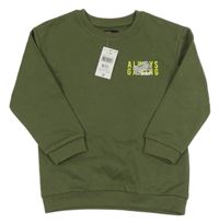 Nové - Khaki mikina s nápisem Matalan