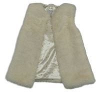 Smotanová kožušinová podšitá vesta Primark