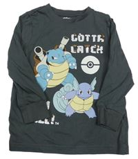 Tmavošedé triko s Pokémony 