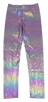 Fialovo-modro-žluté metalické legíny H&M