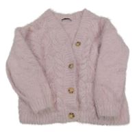 Svetloružový chlpatý prepínaci sveter George