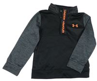 Černo-šedá sportovní funkční mikina s logem Under Armour