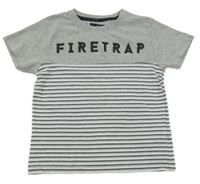 Sivo-pruhované tričko Firetrap