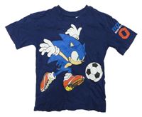 Tmavomodré tričko se Sonicem H&M