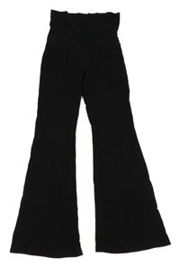 Černé flare kalhoty H&M