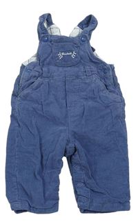 Modré menšestrové podšité na traké nohavice