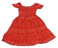 Červené madeirové plátěné šaty F&F