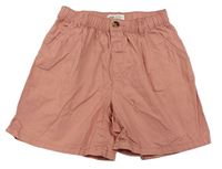 Starorůžové plátěné kraťasy H&M