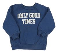 Tmavomodrá mikina s nápisom F&F