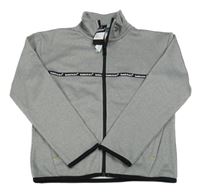 Nové - Šedá melírovaná propínací sportovní mikina s logy Bekkin