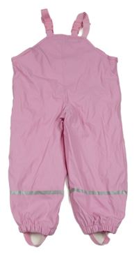 Růžové nepromokavé laclové kalhoty Lupilu 