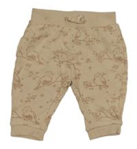 Pudrové cuff tepláky s vtáčky C&A