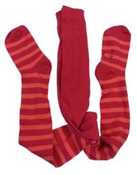 Nové - Malinové pančuchy s prúžkami Alive
