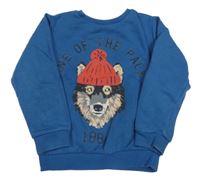 Modrá mikina s vlkem M&S