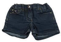 Tmavomodré riflové kraťasy s kamínky JBC