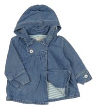 Modrá riflová jarní bunda s odepínací kapucí Joe Fresh