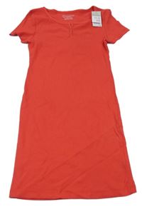 Nové - Červené rebrované šaty Primark