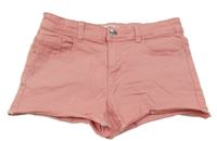 Svetloružové rifľové kraťasy Kiabi