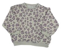 Béžovo-fialová vzorovaná mikina Zara