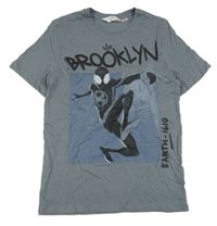 Sivé tričko so Spider-manem H&M