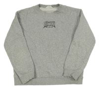 Sivá melírovaná mikina s nápisom H&M