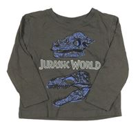 Tmavosivé tričko s lebkami dinosaurů - Jurský svět