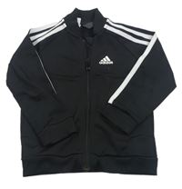 Černo-bílá propínací sportovní mikina Adidas