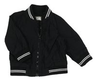 Černý jarní bomber s bílými pruhy Early Days