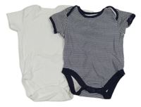 2x - Body - Bílé Next, tmavomodro/bílé pruhované George