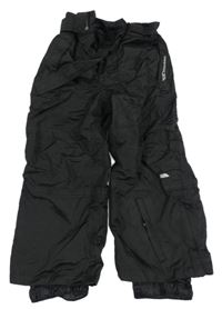 Černé šusťákové funkční zimní oteplovačky s páskem TRESPASS