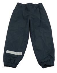 Tmavomodré šušťákové nepromokavé podšité nohavice Tchibo