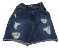 Tmavomodrá riflová sukně s prošoupáním Candy Couture