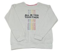 Biela mikina s nápismi PRIMARK